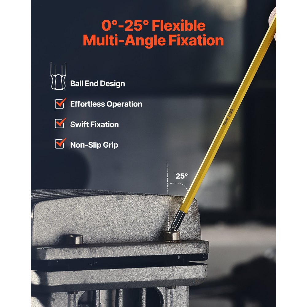 RLHK-001 - 22-Piece Long Arm Ball End Wrench Set with Color-Coded Storage