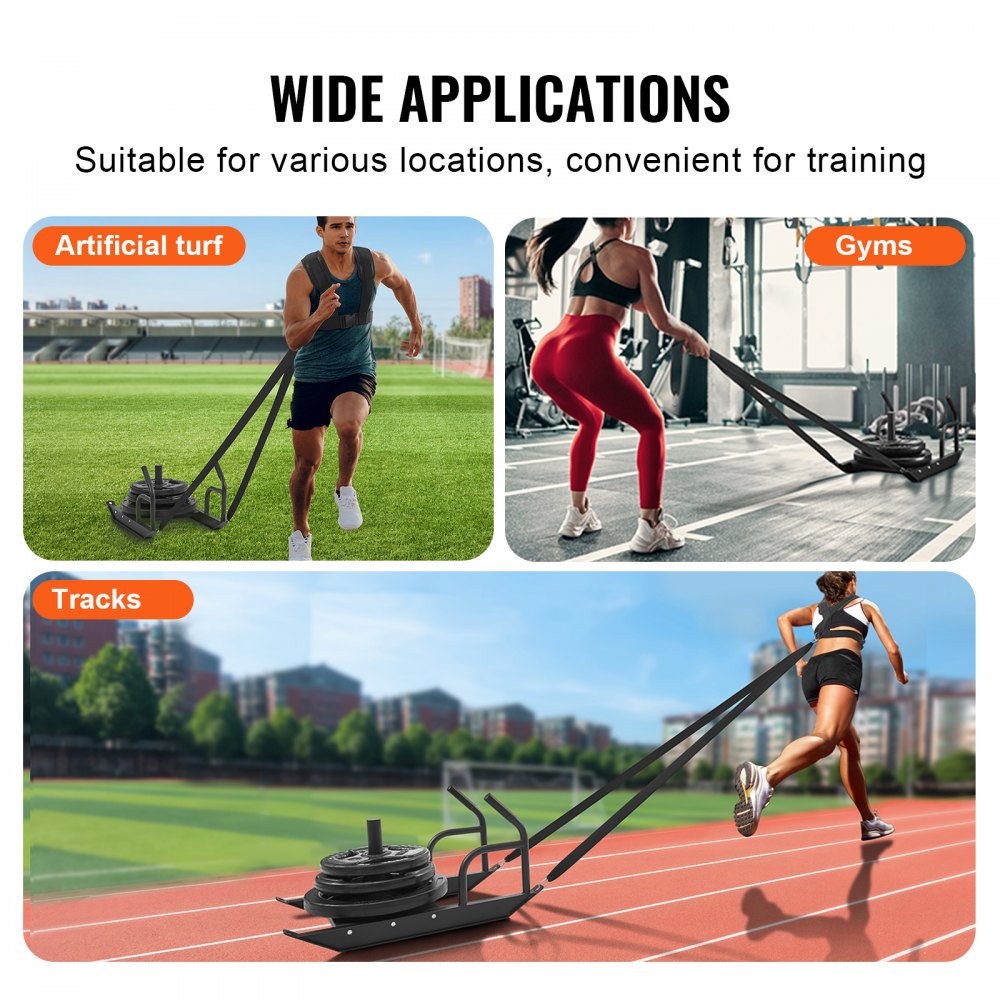 SHK-002 - Heavy-Duty 500 lb Pull Sled for Strength Training