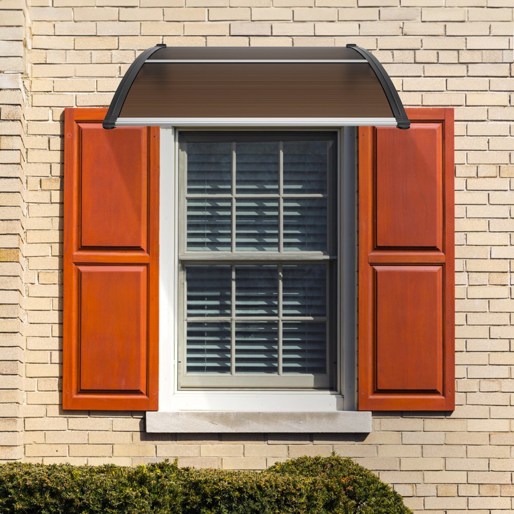 CZPC40X40B - Durable 40" x 40" Window Awning Canopy for Year-Round Protection