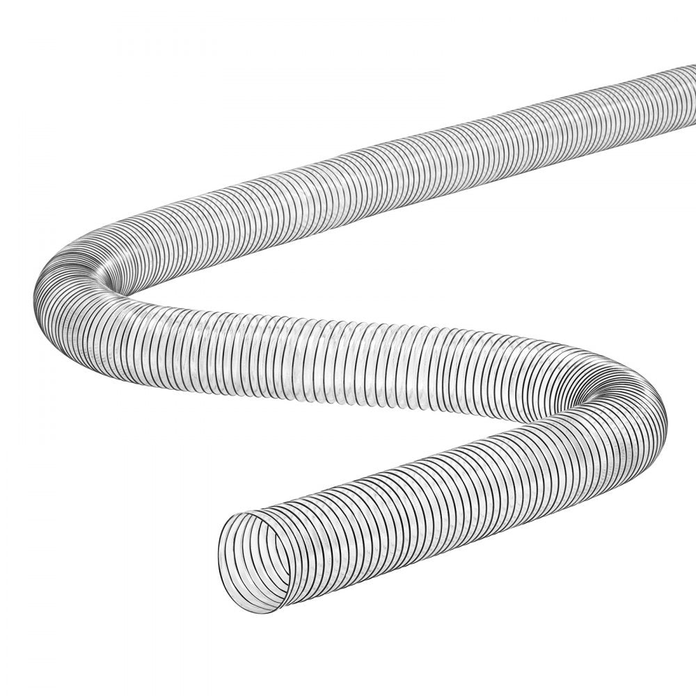 4inch-1 - 4" x 20' Flexible PVC Dust Hose with Steel Reinforcement
