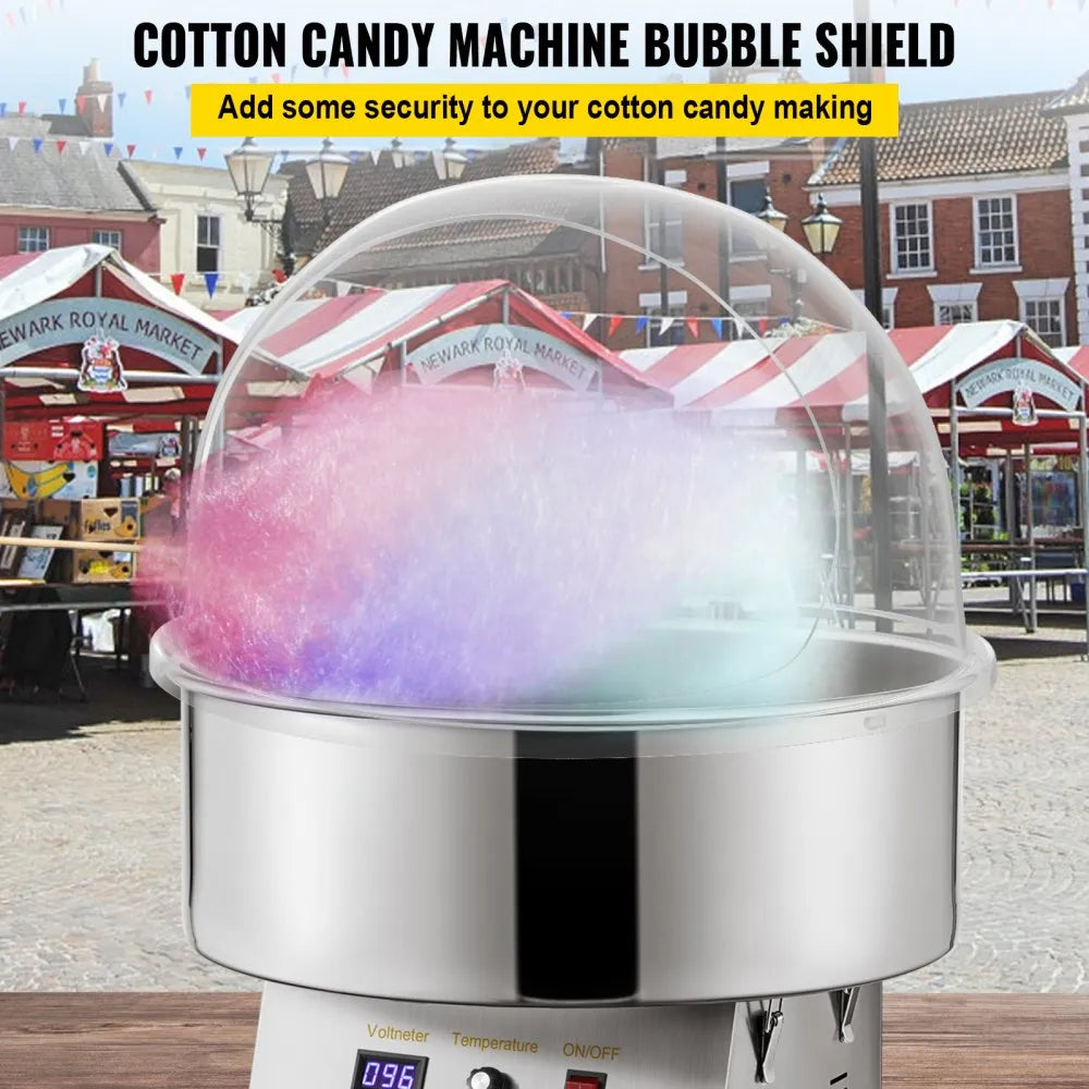 010421256850 - 21" Acrylic Cotton Candy Machine Cover with Serving Cut-Out