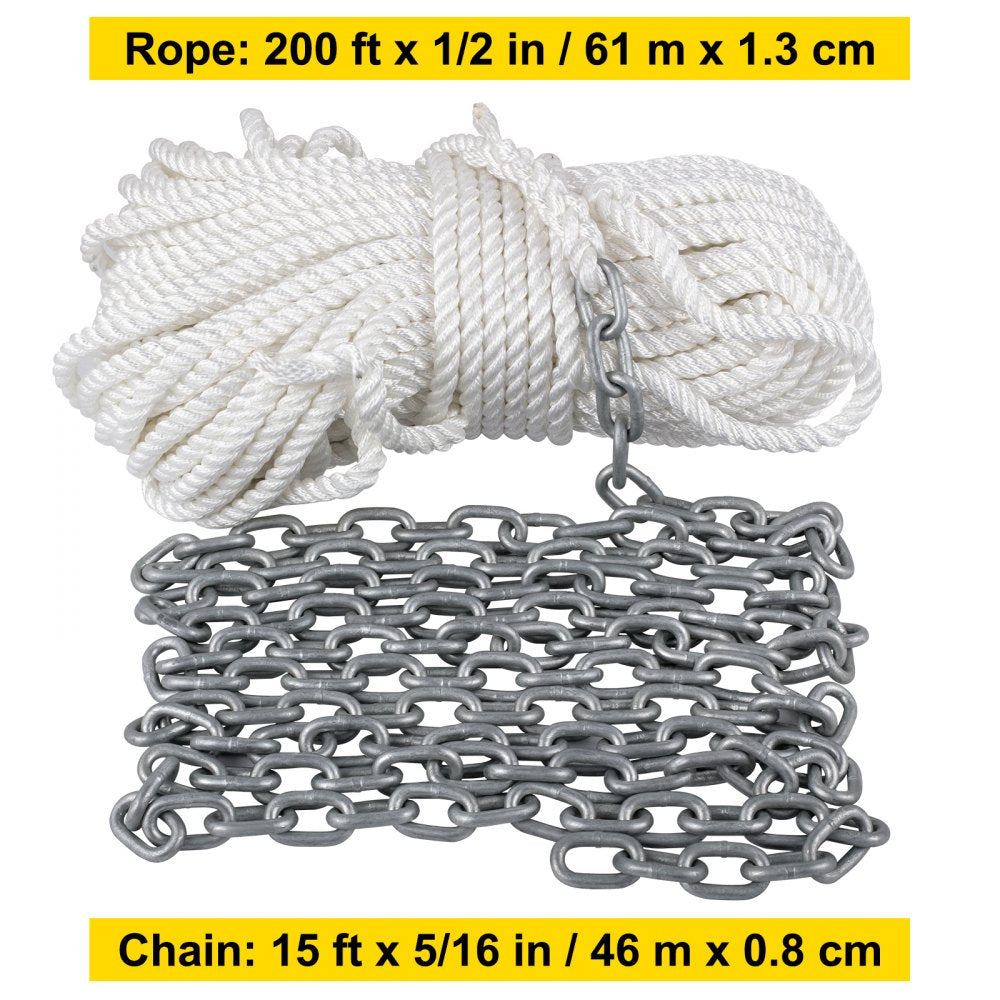 12X20015X516 - 4" Heavy-Duty Marine Anchor Chain for Large Boats