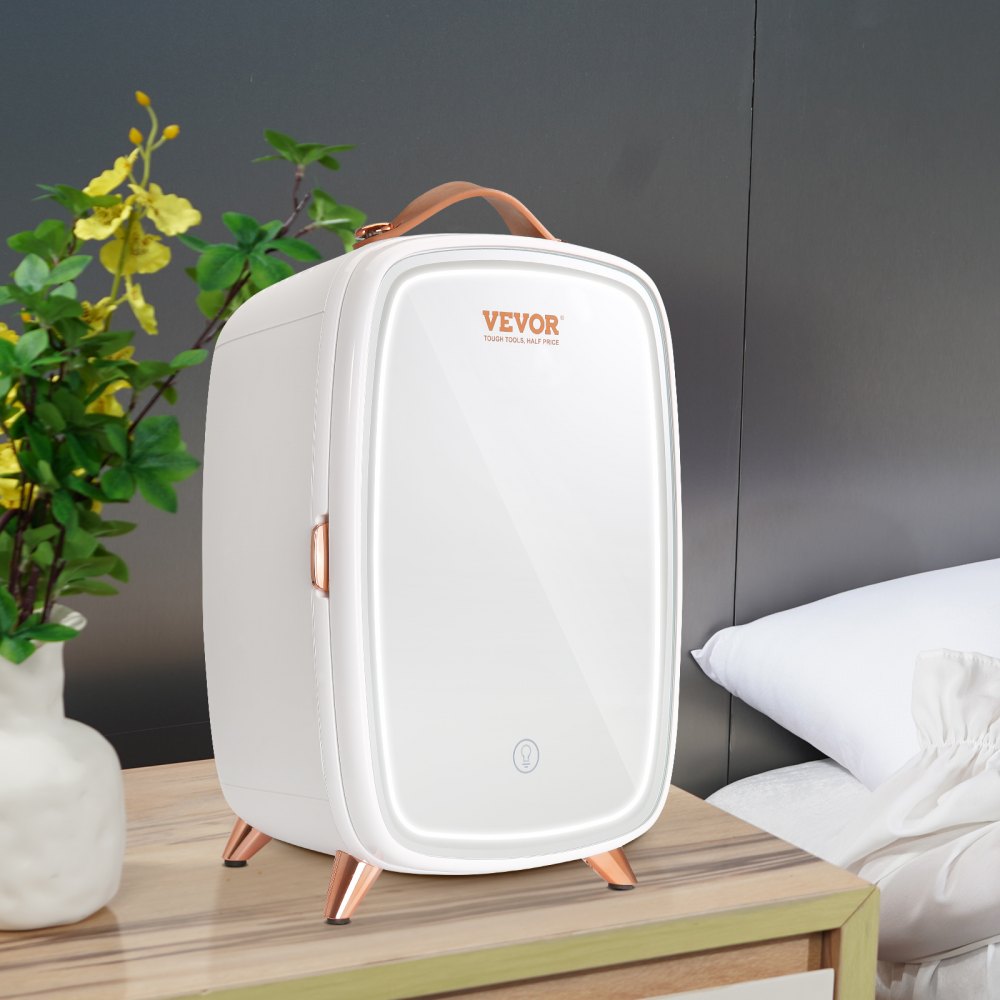 CBA-6L-I - Compact 6L Mini Fridge with Mirror & LED Light