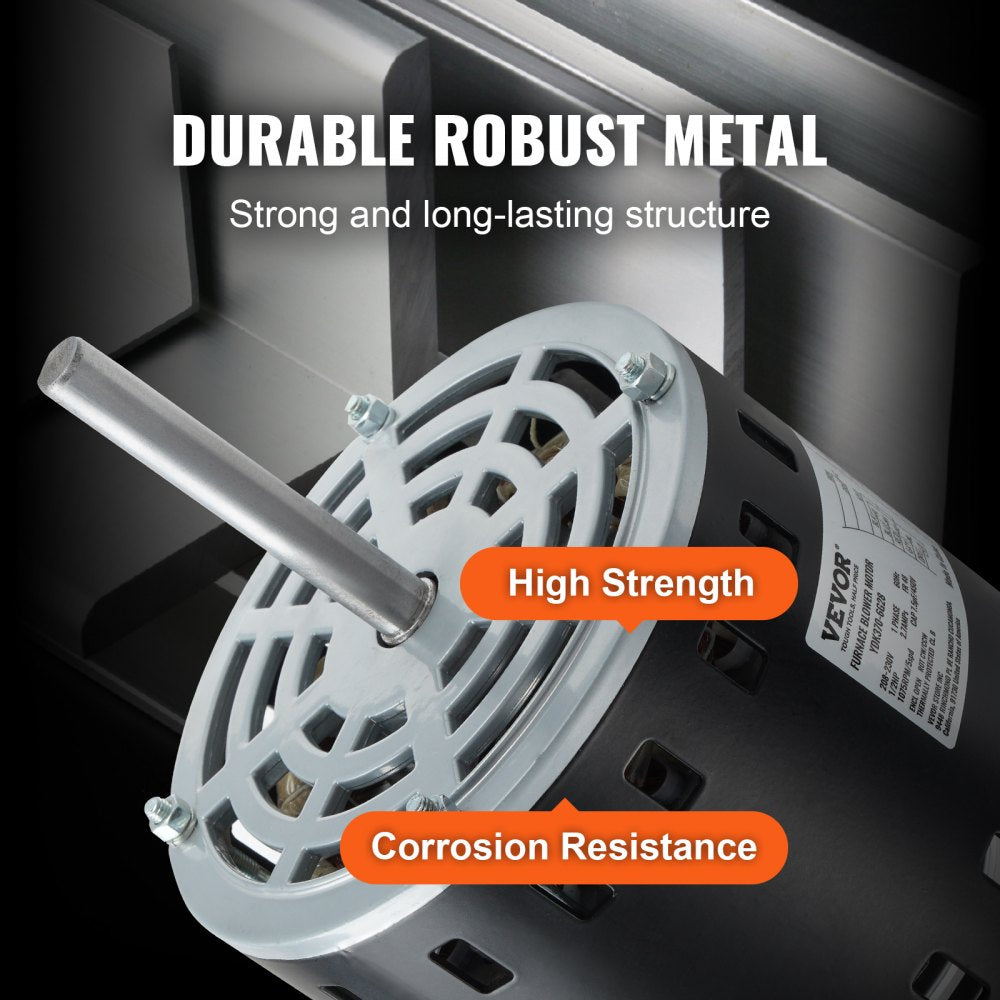 010774062575 - 1/2HP 48 Frame Blower Motor, 3.4" Shaft, CW/CCW Rotation