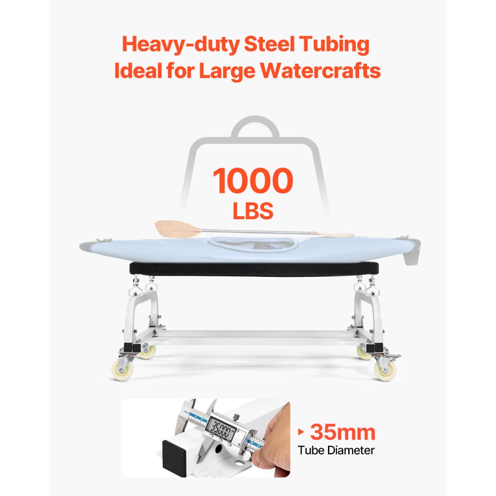 RYT-1000 - Durable Jet Ski Dolly with Adjustable Bunks and 360° Wheels