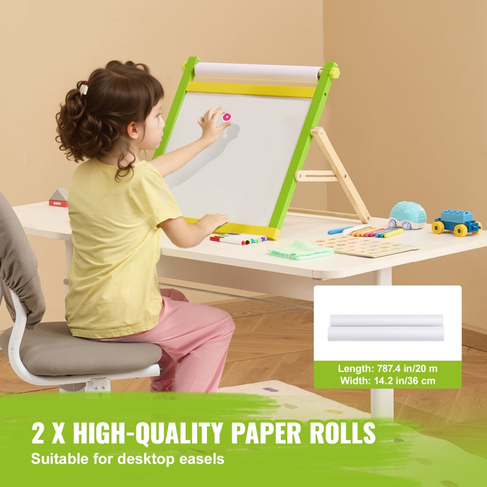 AC781306A - 32PC VEVOR Easel Set with Chalk, Markers & Paper Rolls