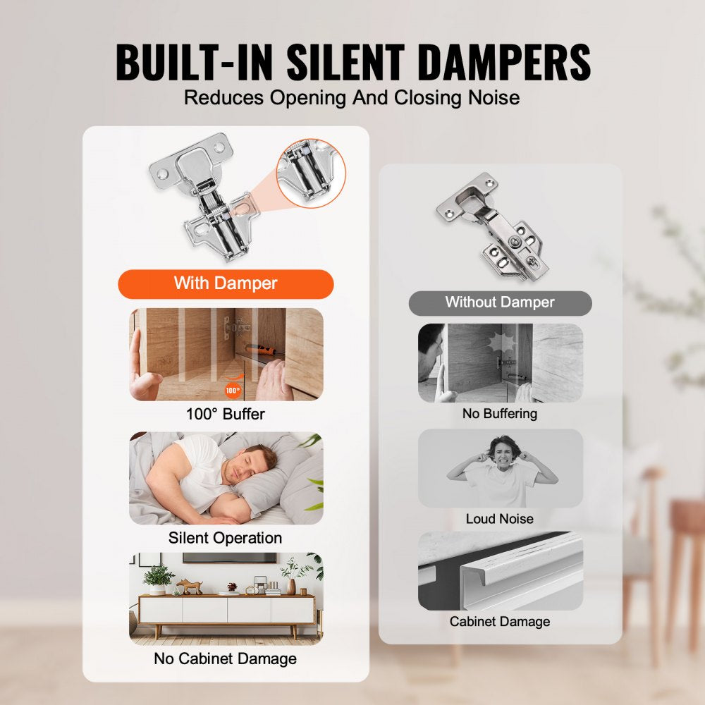 PHS25001-60 - High-Quality Soft Close Hinges for 0.6-0.9" Doors