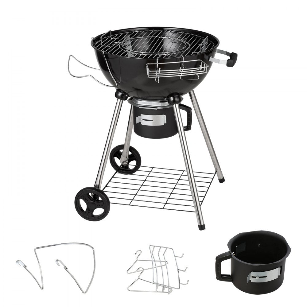 KY22022C - Durable 22" Charcoal Kettle Grill for Perfect BBQs