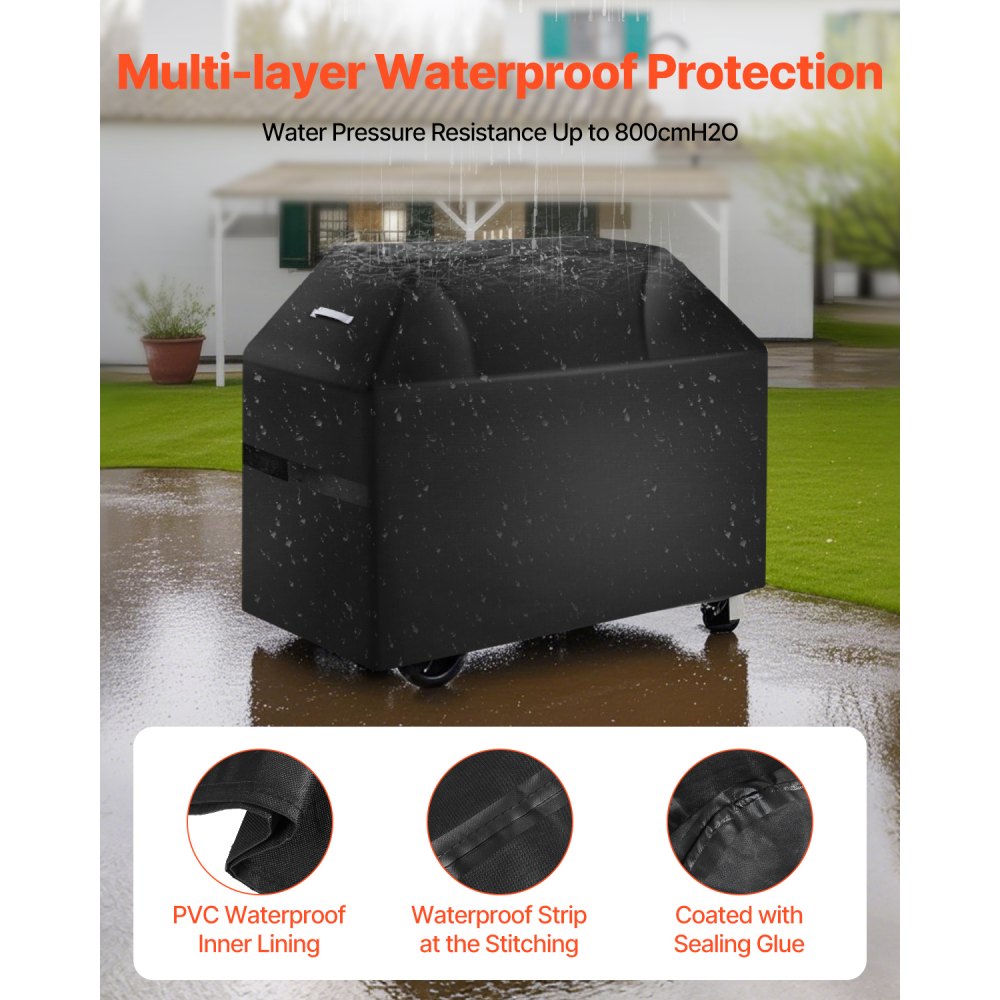 DD-52x26x43 - Durable Waterproof Grill Cover with Easy Fit Design