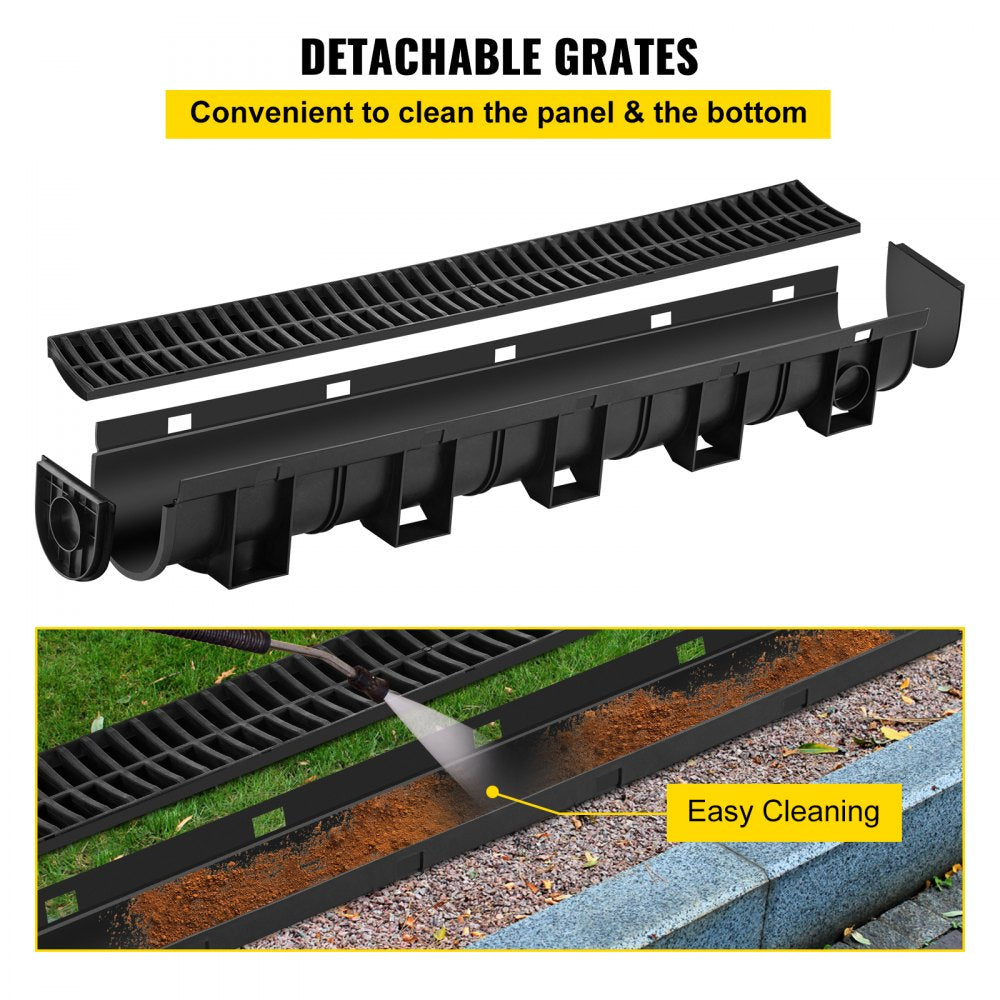 PSG100*100 - 5.9 x 5.1 x 39.4 Inch HDPE Trench Drain System