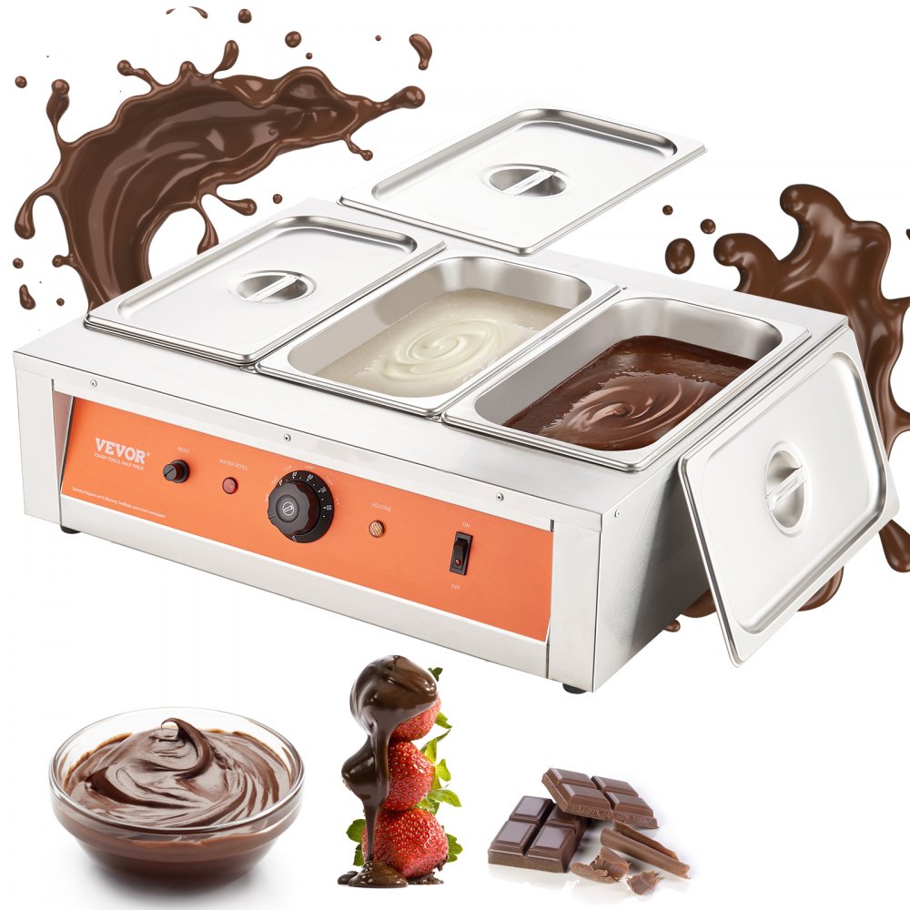 CS-3-US - 26.5 lbs Stainless Steel Chocolate Melting Pot with Precise Temperature Control