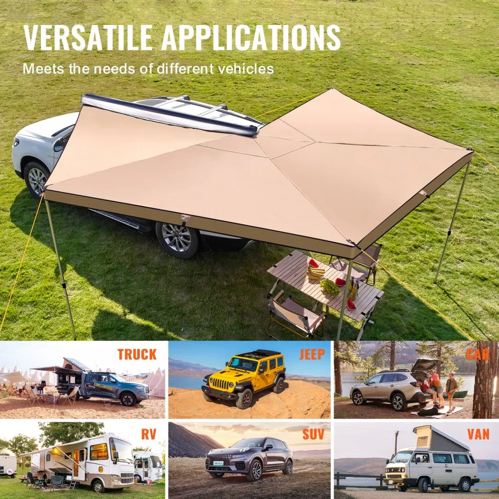 ATSA27025 - 102.4" Waterproof Vehicle Awning with UV Protection & Adjustable Setup