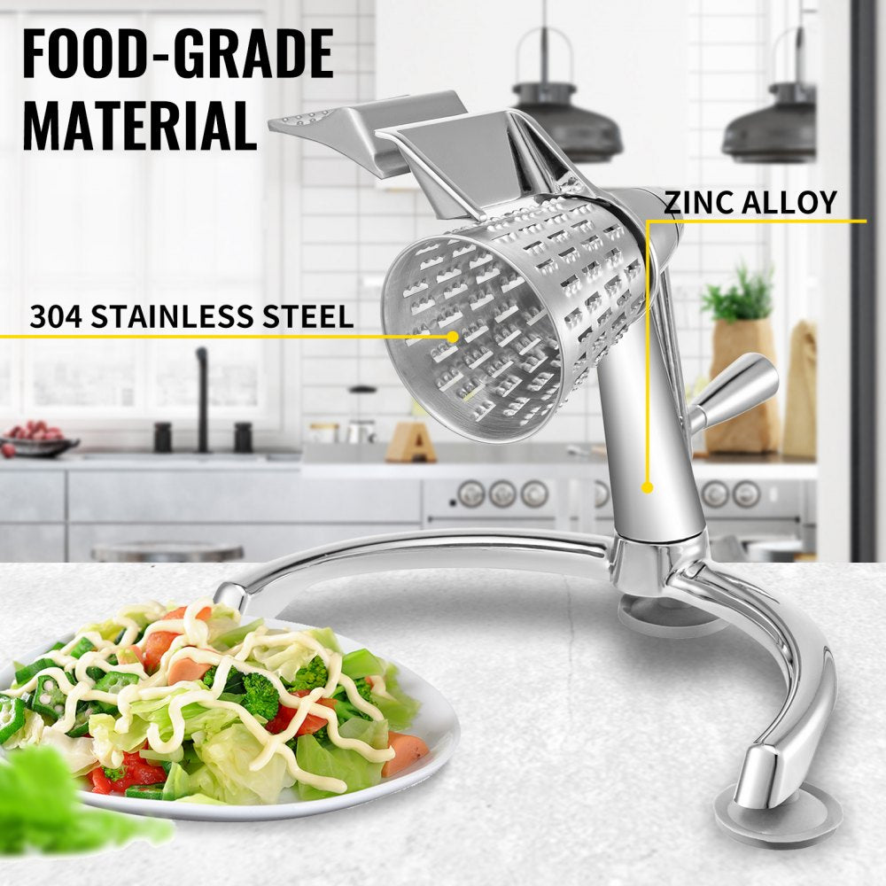 SL-005 - Durable Zinc Alloy Rotary Grater with 5 Blades & 2.5L Bowl
