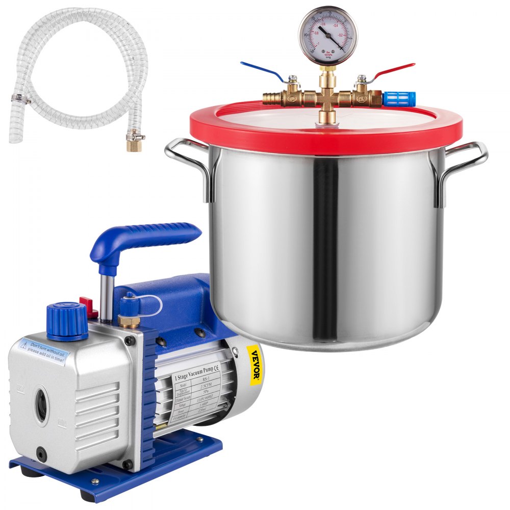 010139249738 - 1.5 Gal Vacuum Chamber Kit with 2.5 CFM Pump