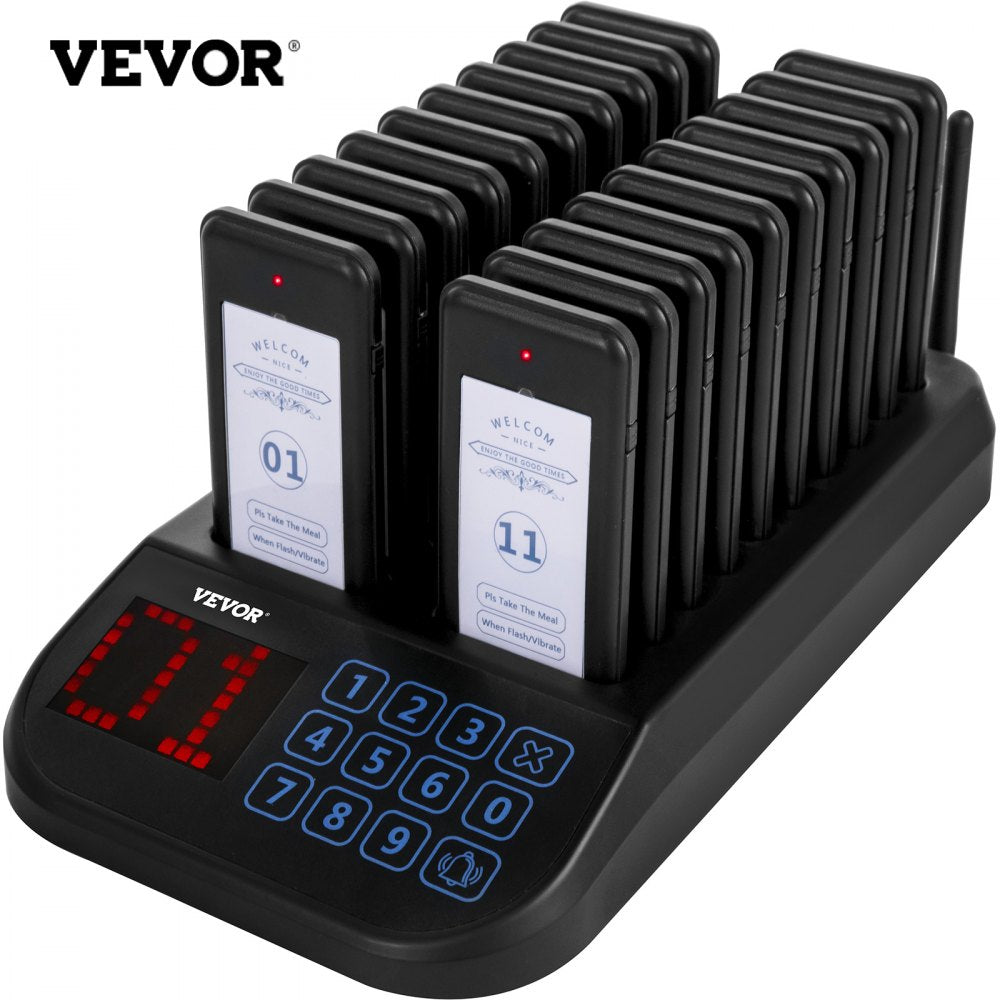 F103 - 20 Wireless Pagers for Quick Calling System, 98 Channel Range