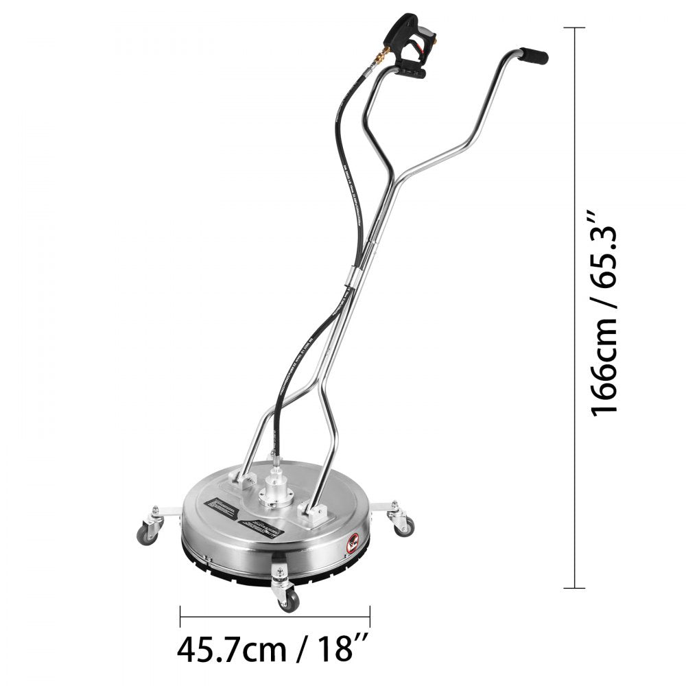 010990225940 - 18-Inch Stainless Steel Surface Cleaner for Pressure Washers