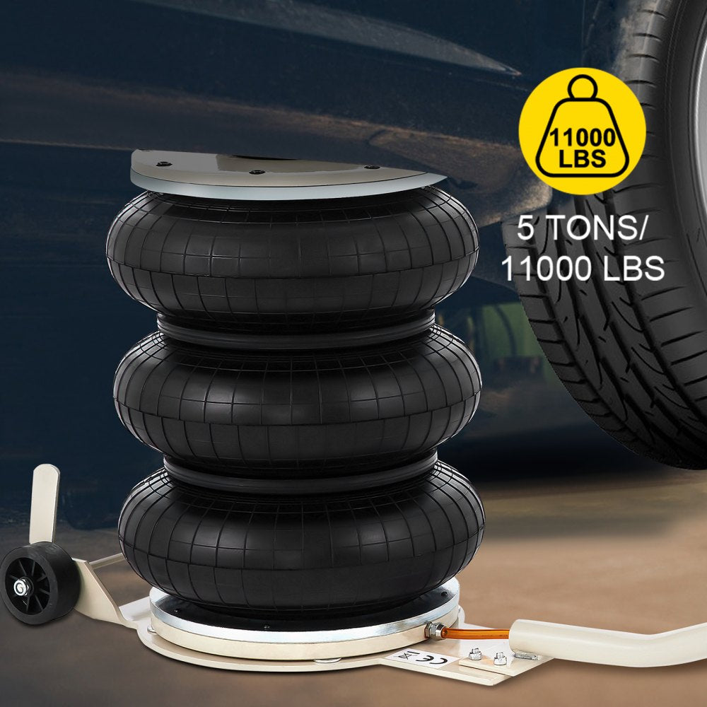 5T Pneumatic Jack - Compact 5 Ton Air Lift, 6.3"-15.75" Range