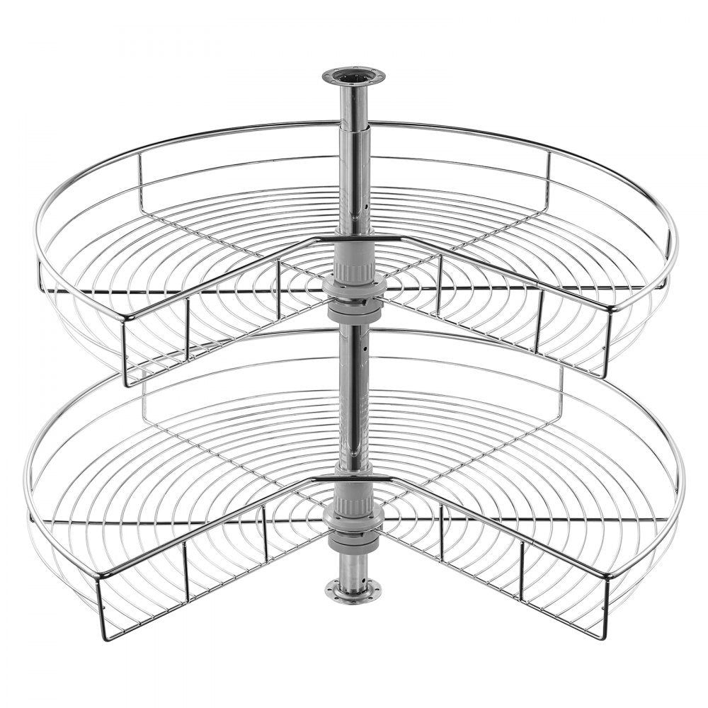 PD1030C - Adjustable 22-29 Inch Chrome Corner Organizer with Smooth Turntable