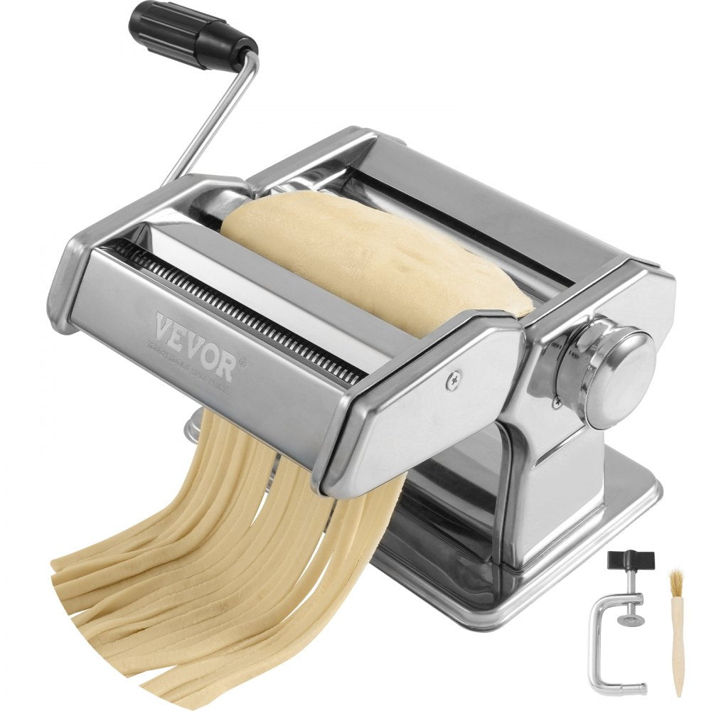 Qf-150 - Versatile Manual Pasta Maker with 9 Thickness Settings and Stainless Steel Rollers