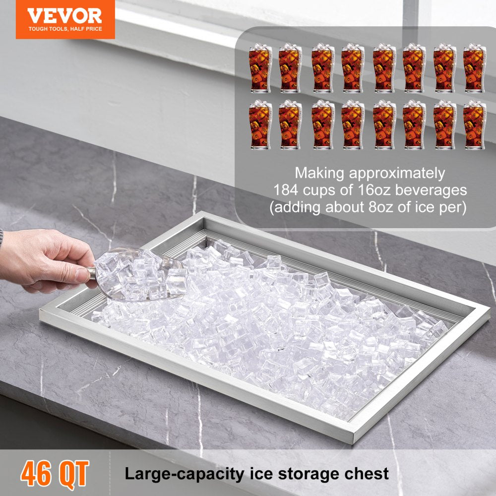 FG-SKU8 - 22"L Stainless Steel Drop-In Ice Chest with Superior Insulation