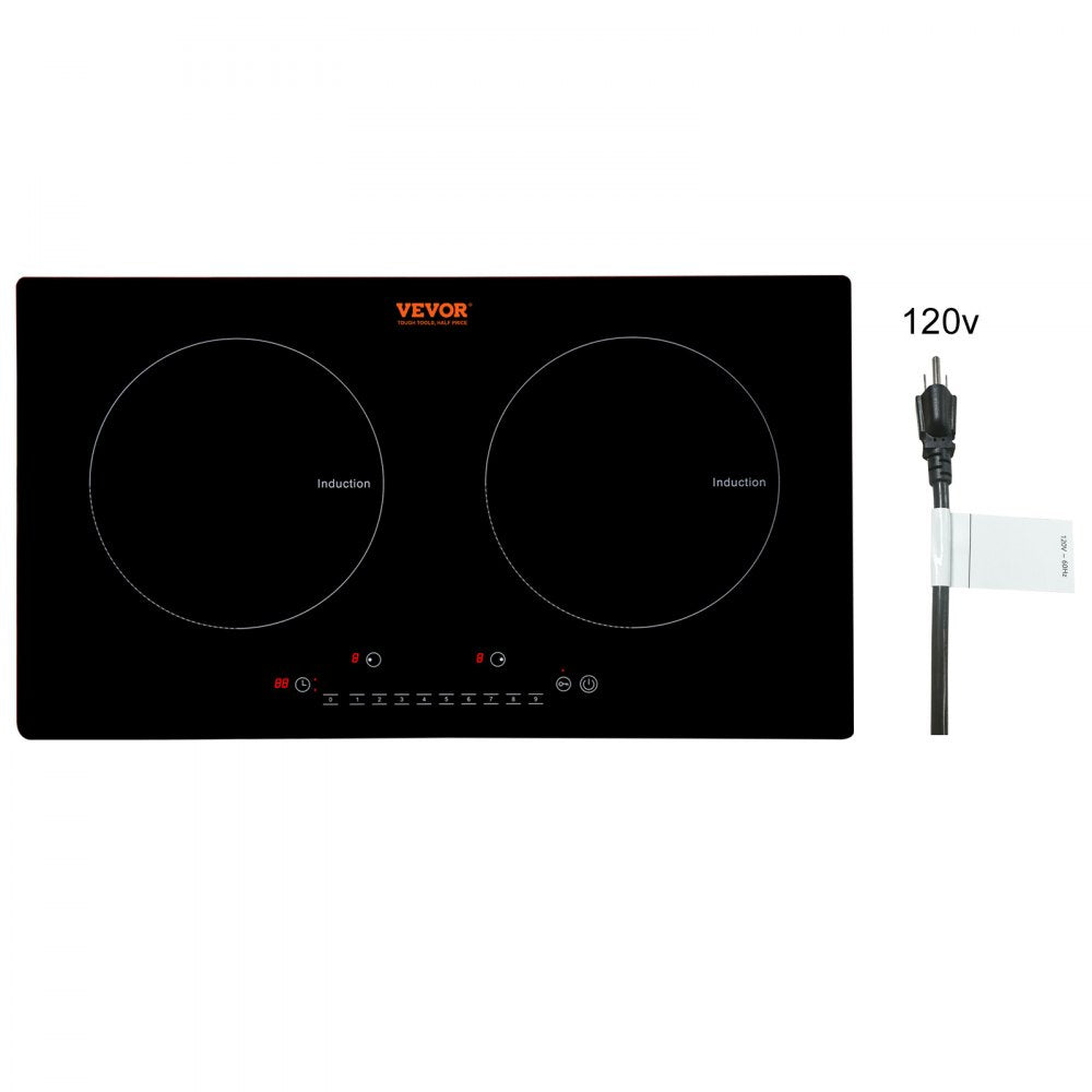LI2H-111 - 2-Burner Induction Cooktop with Touch Control and Black Glass Design