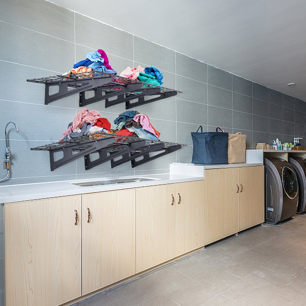 LL2472 - Heavy-Duty Metal Wall Shelving, Holds 500 lbs, Ideal for Garage