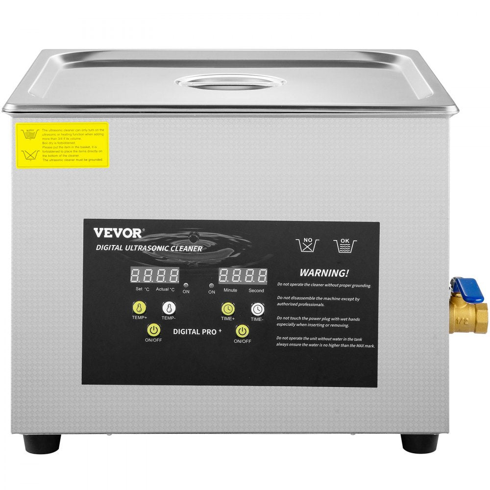 010923845384 - VEVOR 15L Ultrasonic Cleaner with 40kHz Wave & Timer