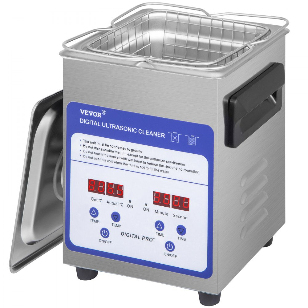 TH-010A - VEVOR 2L Ultrasonic Cleaner with Heating & 40kHz Frequency