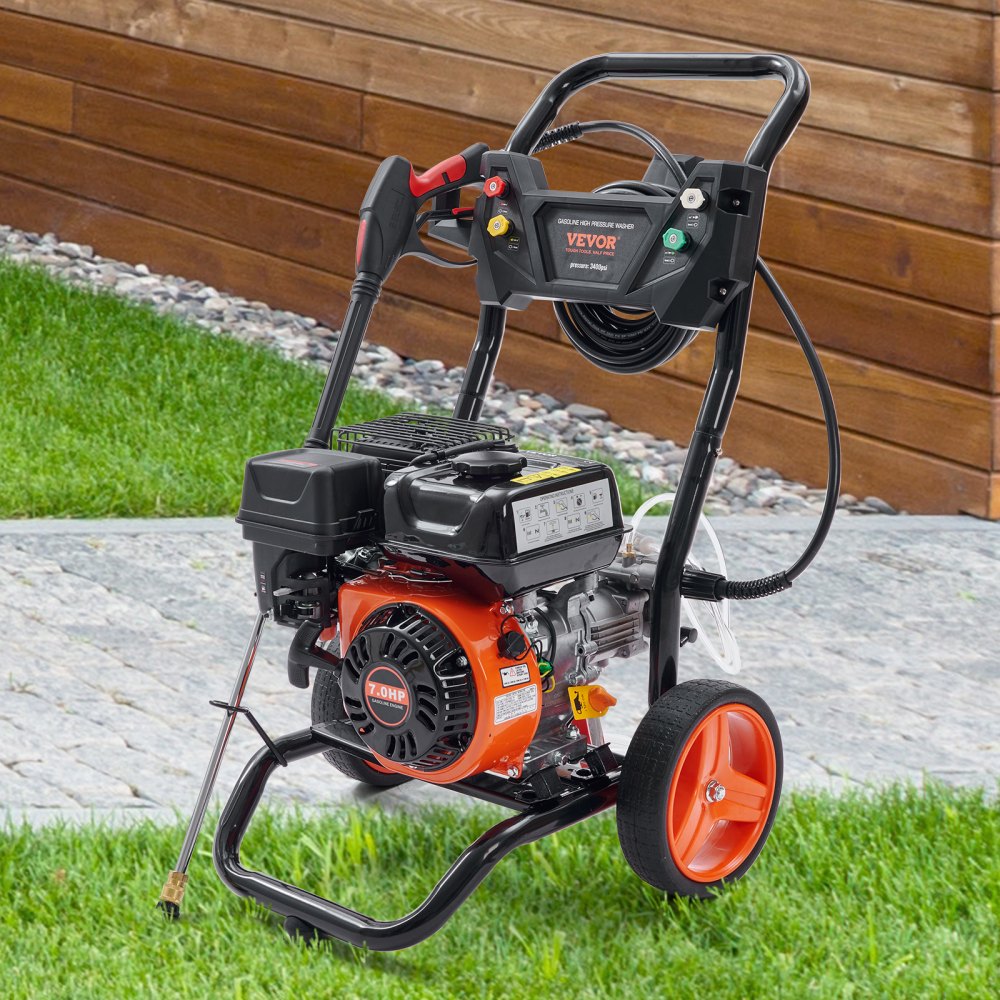 BS170D-SP - VEVOR 3400 PSI Gas Pressure Washer, Easy Mobility & Durable Design