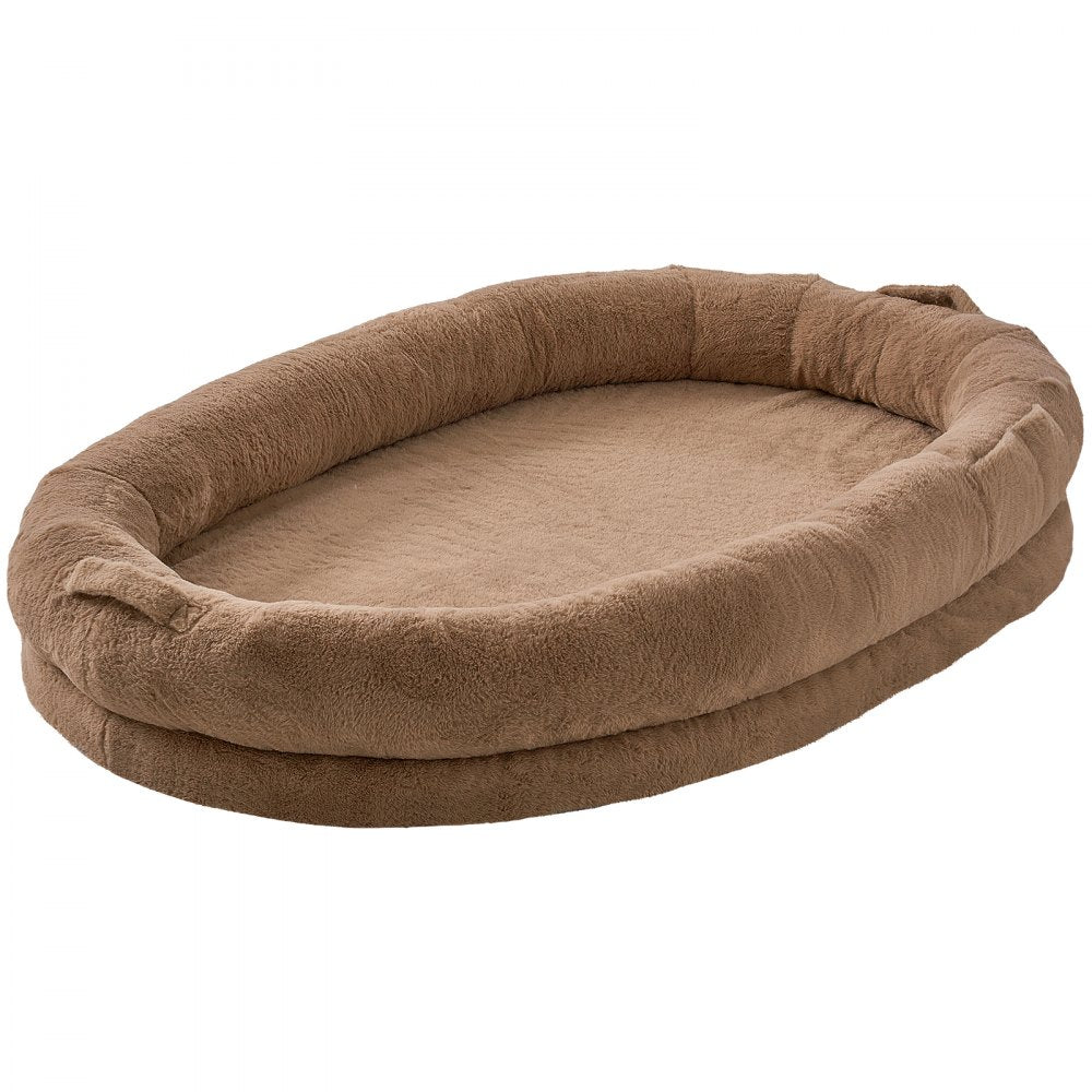 HS-003 - Cozy Human Dog Bed with Washable Faux Fur & Foam Support