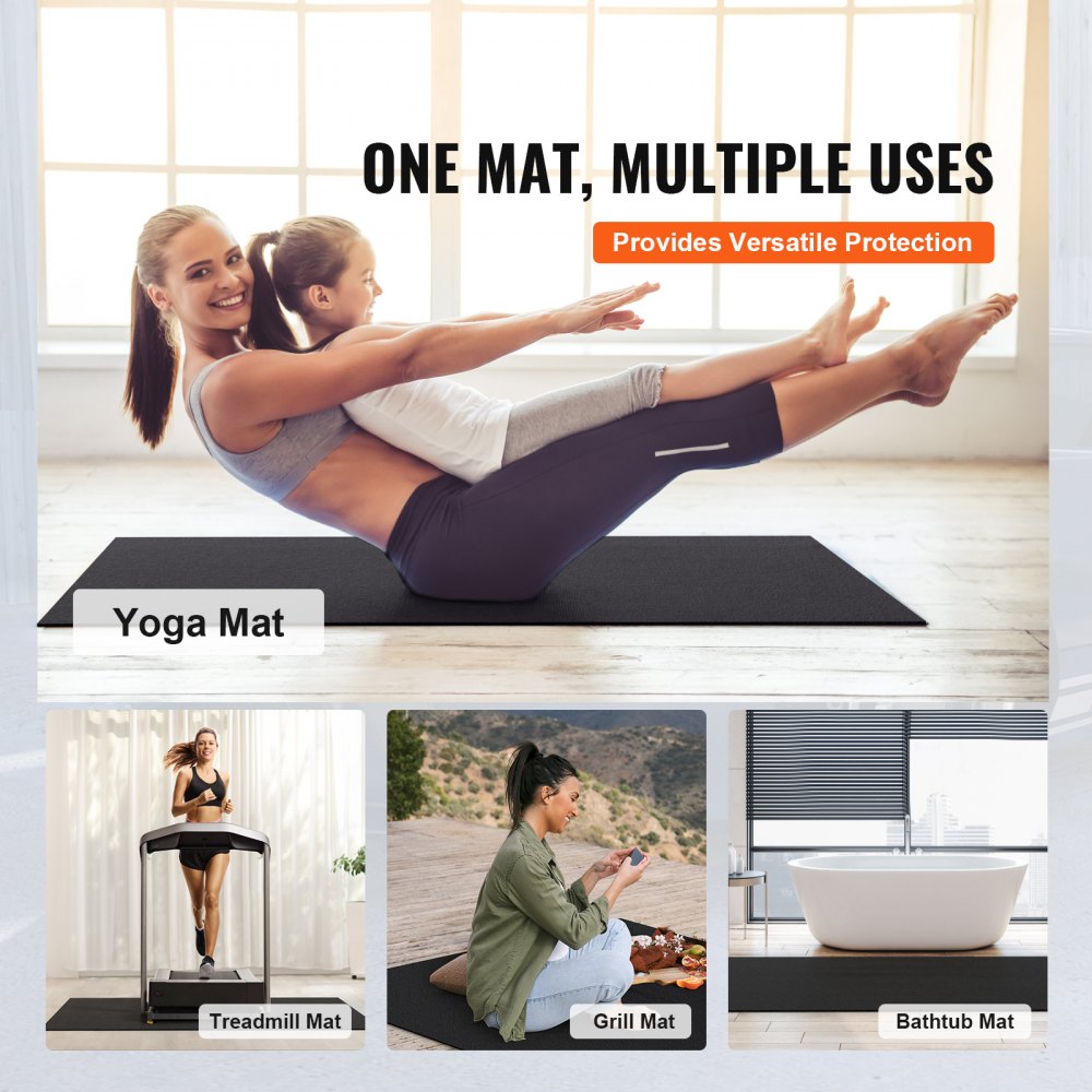 HTM-01 - Durable 74 x 72 Inch Slip-Proof Hot Tub Mat with TPE Backing