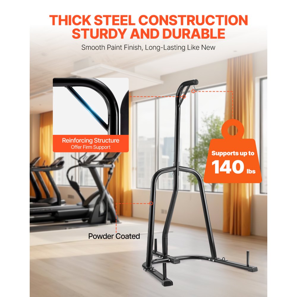 ssshksdj-b - Heavy-Duty Carbon Steel Punching Bag Frame with Stability Features