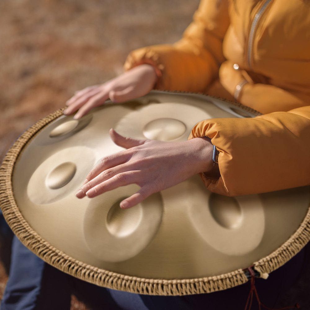 Golden-9 tone sound - 22" D Minor Steel Handpan Drum for Musical Enjoyment