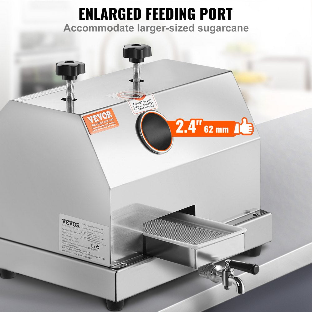 YF-SY80 - High Output Stainless Steel Sugar Cane Juicer with 2.4-Inch Inlet