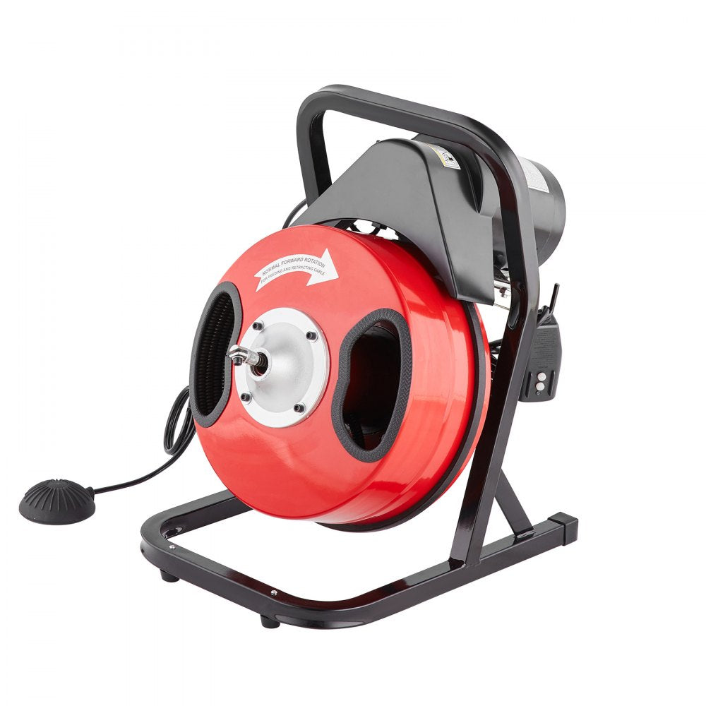 D1000 - Portable 50FT Electric Drain Cleaner with Durable Steel Cable