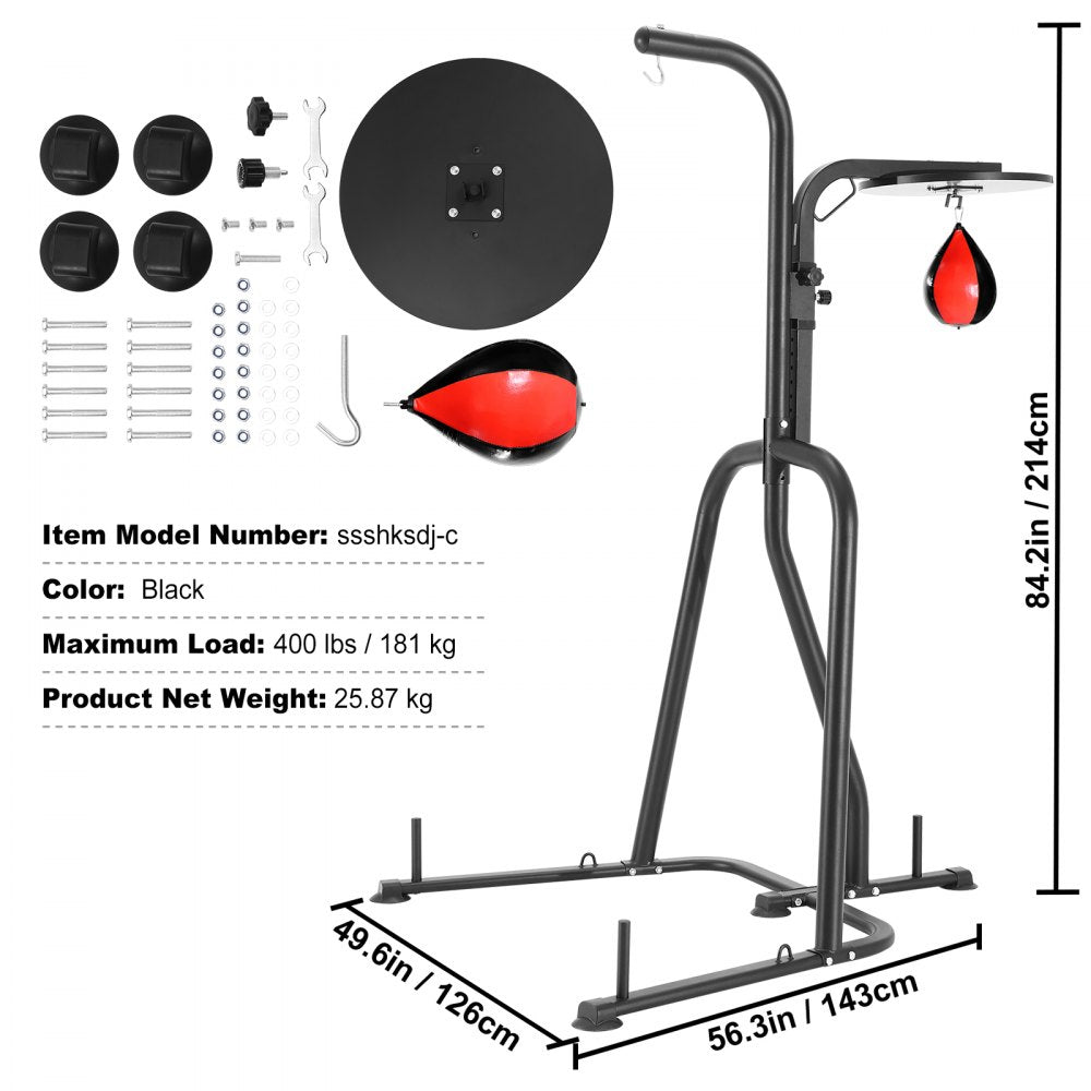 ssshksdj-c - Sturdy 2-in-1 Punching Bag Stand for Home Gym