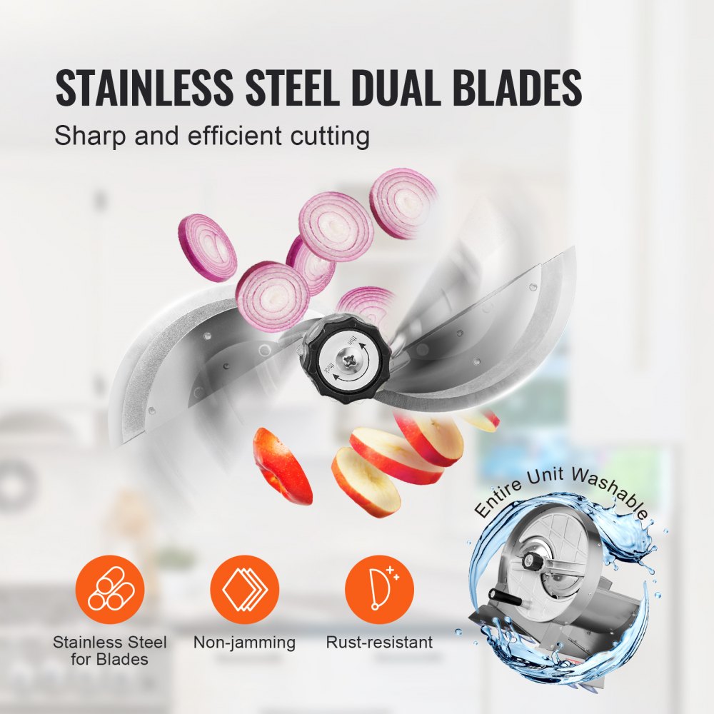 SL-02 - Stainless Steel Adjustable Vegetable Slicer with Suction Grip
