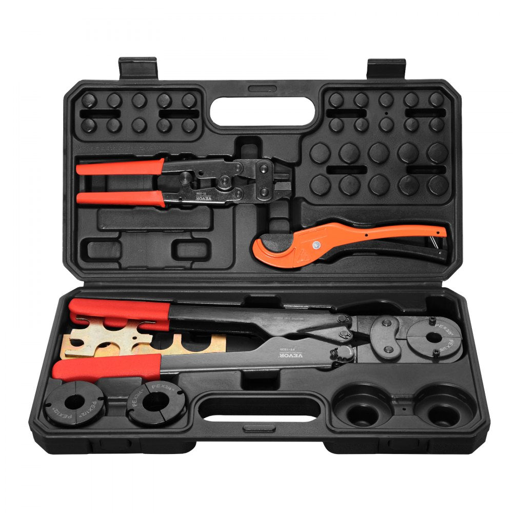 FT-1530 - Durable Steel PEX Crimping Tool Kit for Plumbing & HVAC