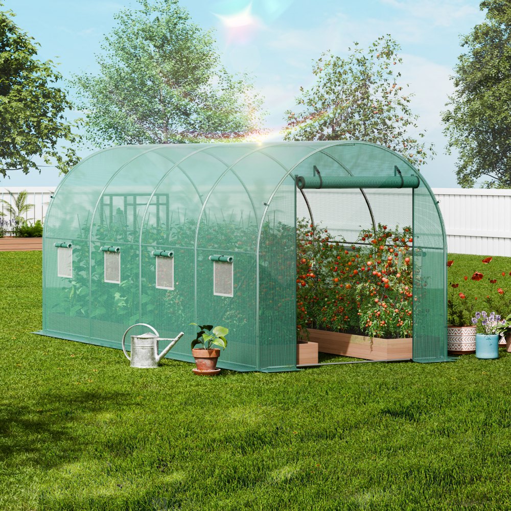 2×4.5×2m (4) G - Heavy-Duty 14.6ft Greenhouse with Galvanized Steel Frame