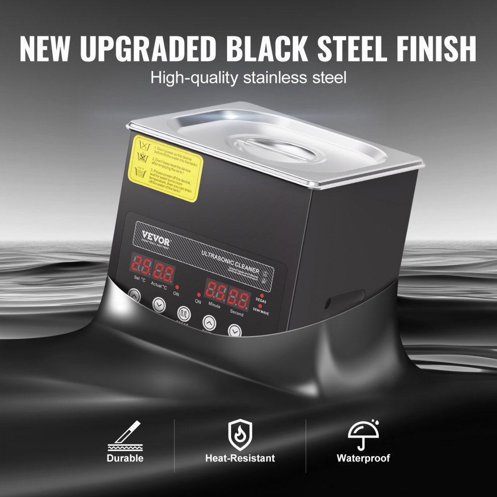 KZ-F2 - VEVOR 2L Ultrasonic Cleaner, 40 kHz with Digital Control