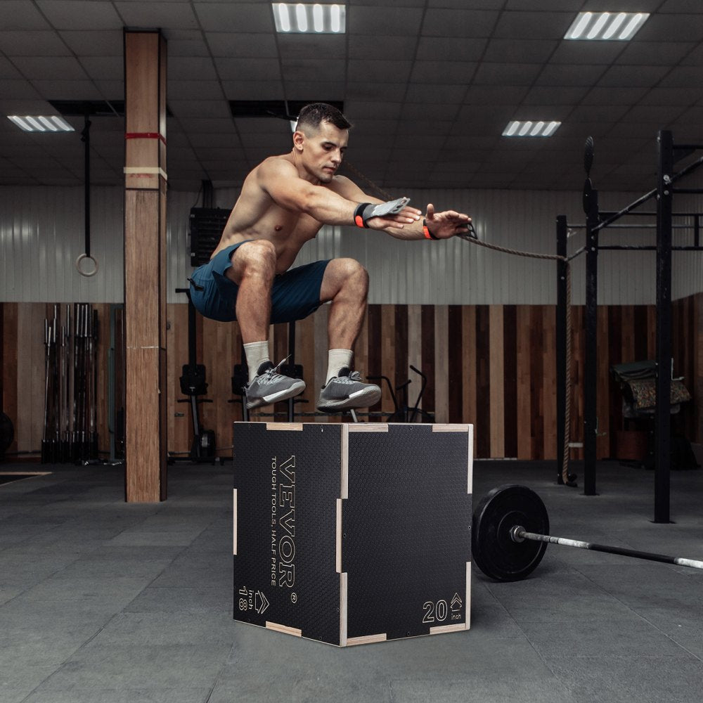 SS-M-20-18-16 - Versatile 3-in-1 Jump Box for Home Workouts