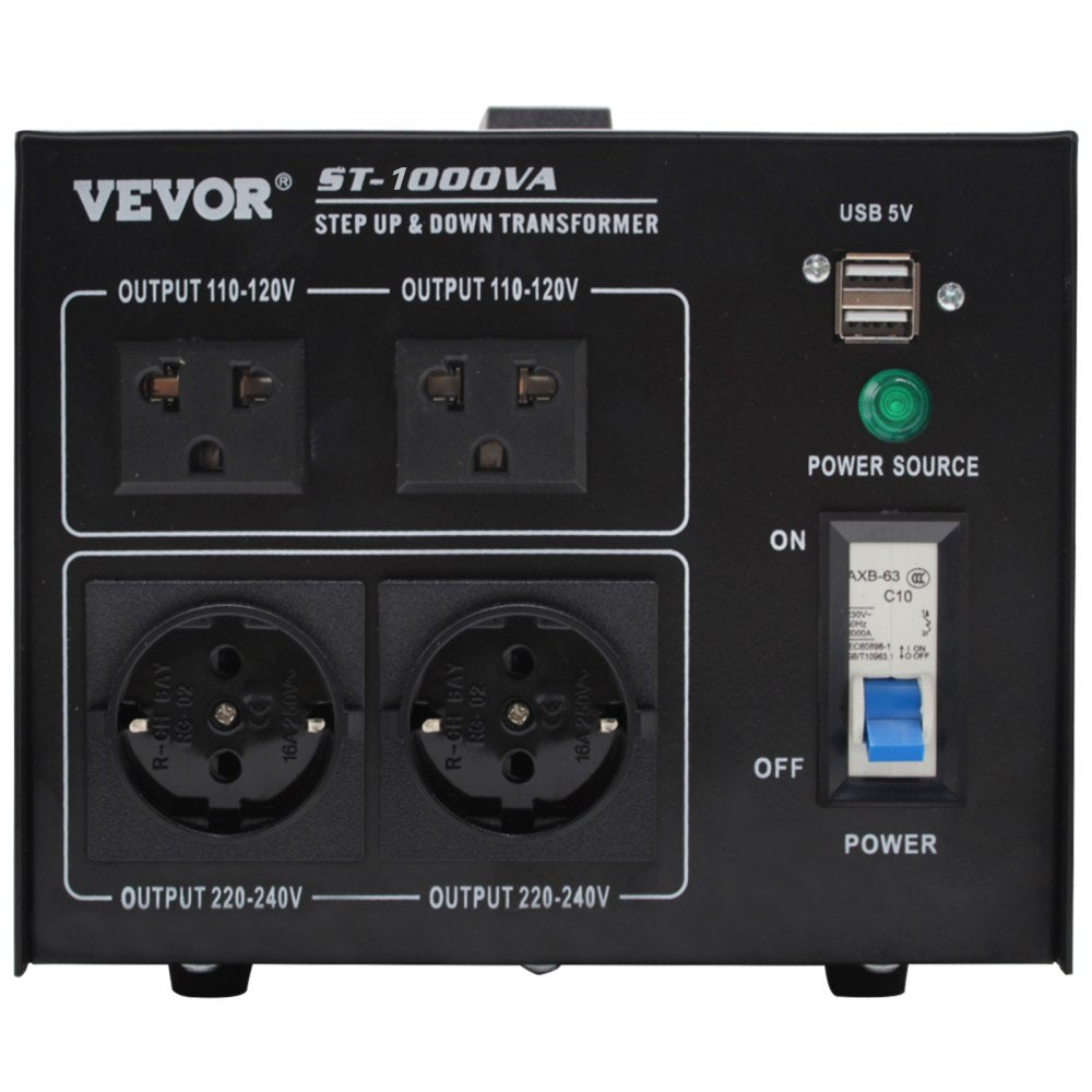 ST-1000VA - 1000W Voltage Converter with Multiple AC Outlets