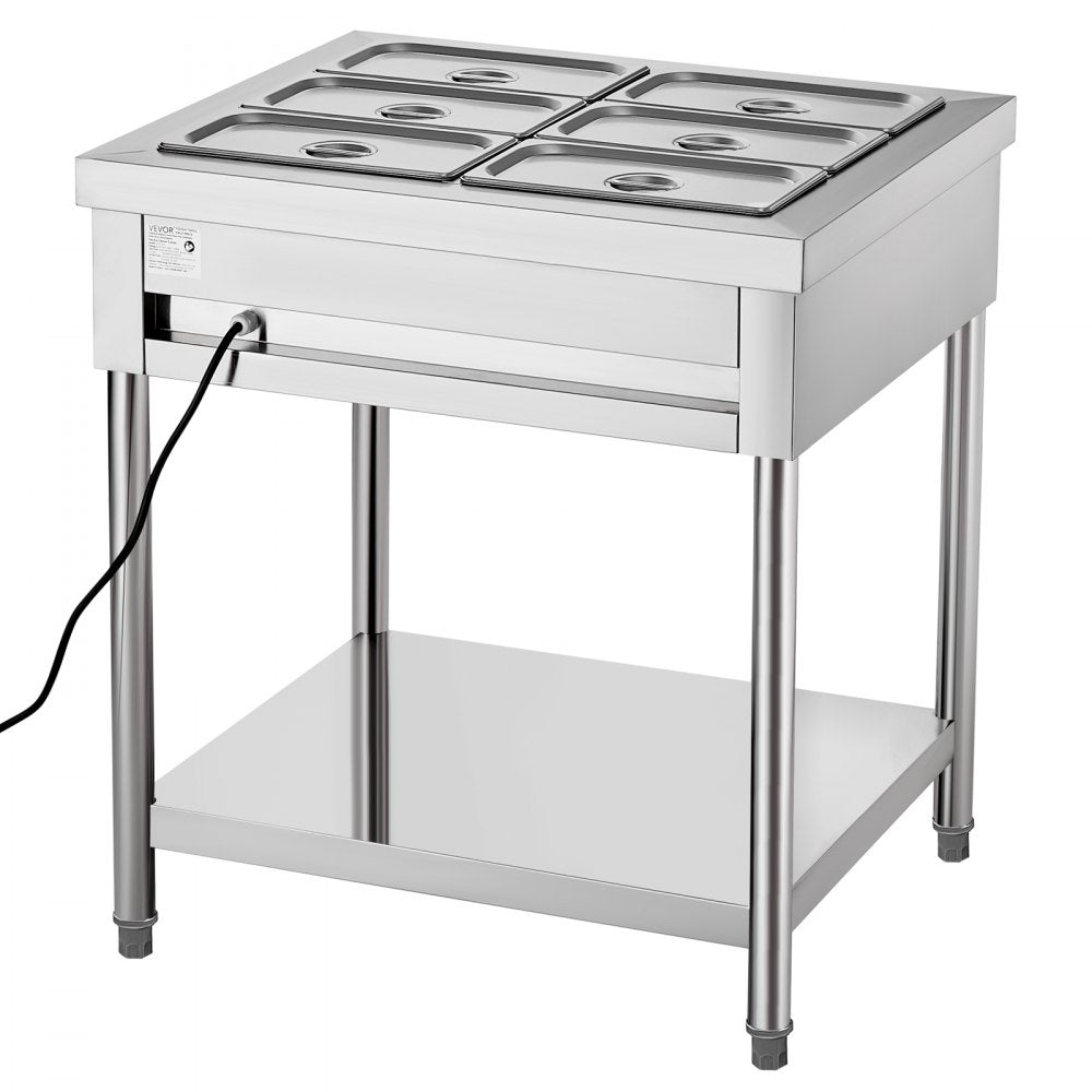 SKT1/3*6 - Stainless Steel Commercial Food Warmer with Adjustable Temperature