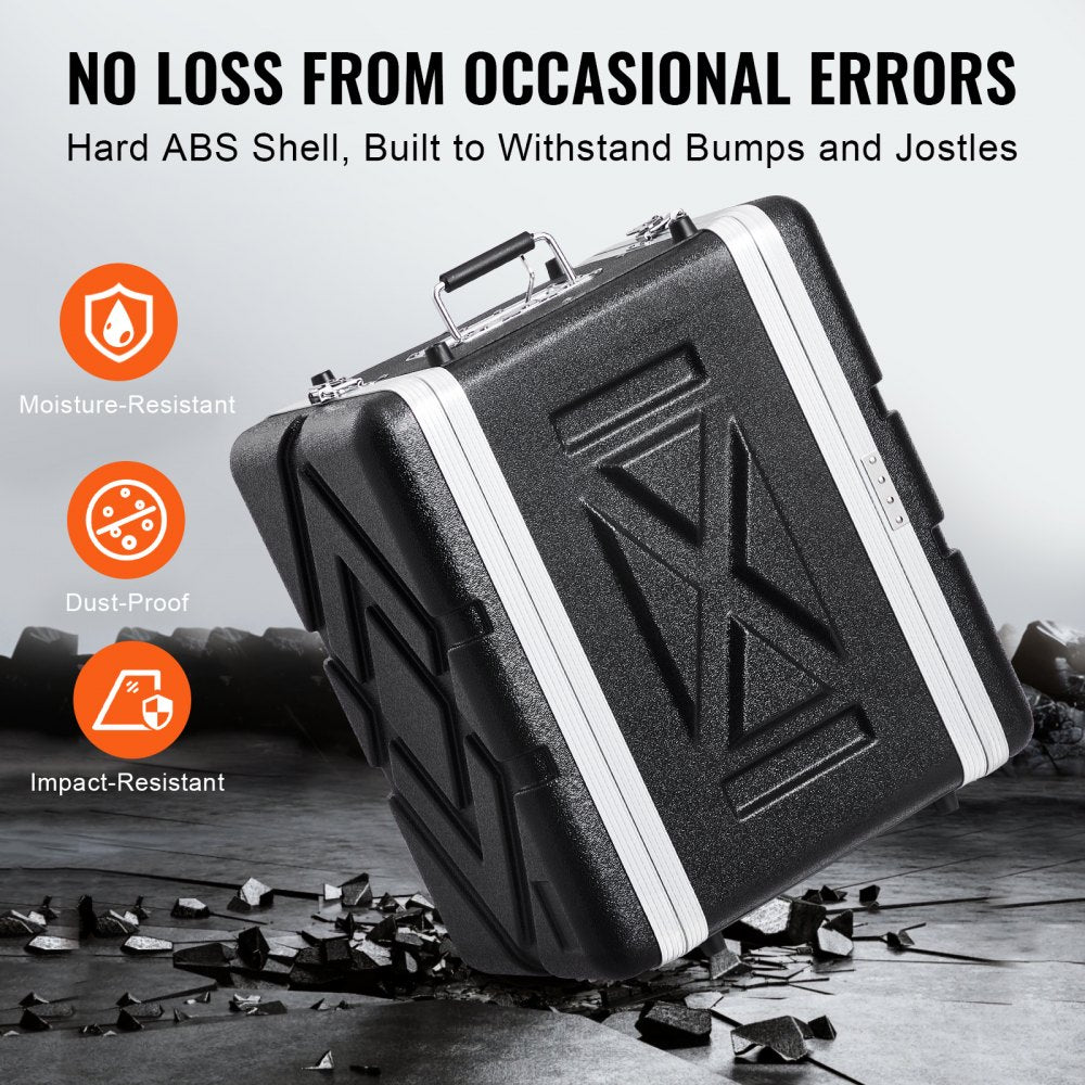 ABS-6UM - 14" Deep ABS Rack Case with Handle and Secure Latches