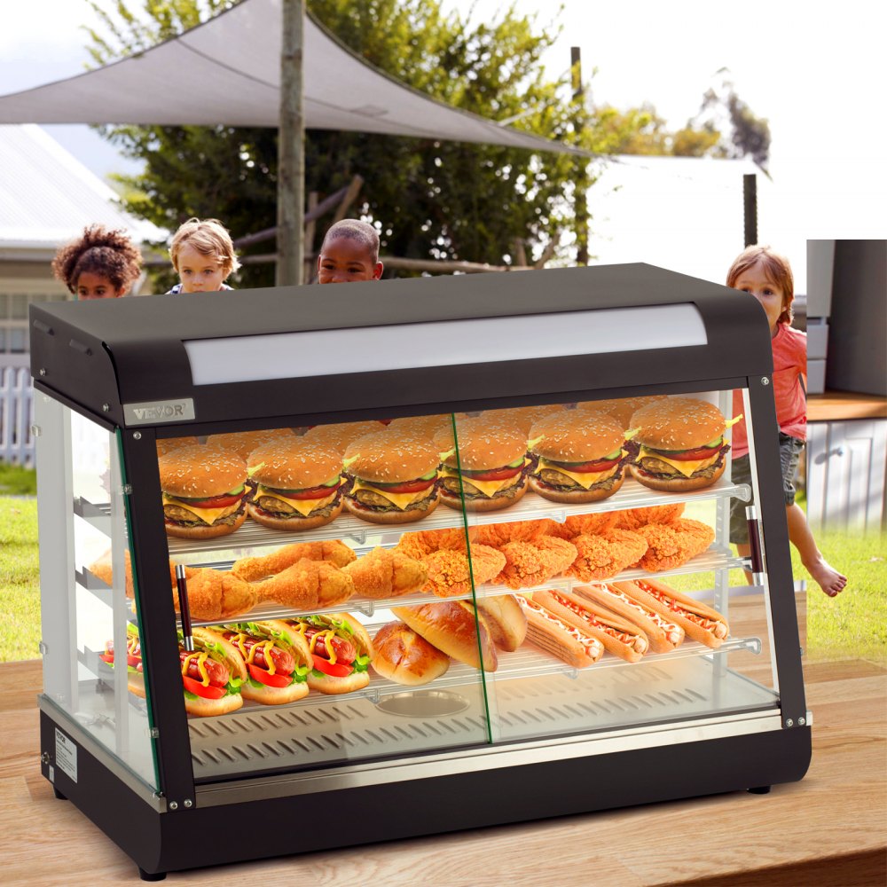 NB-602 - 3-Tier Stainless Steel Food Warmer with Adjustable Temp Control