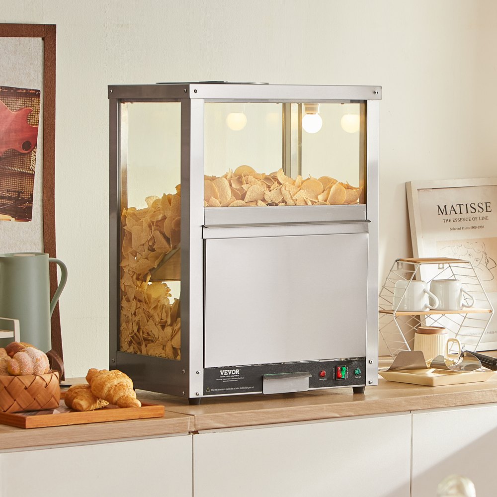 SC-YMP1 - VEVOR Nacho Chip Warmer with Stainless Steel Finish and Light