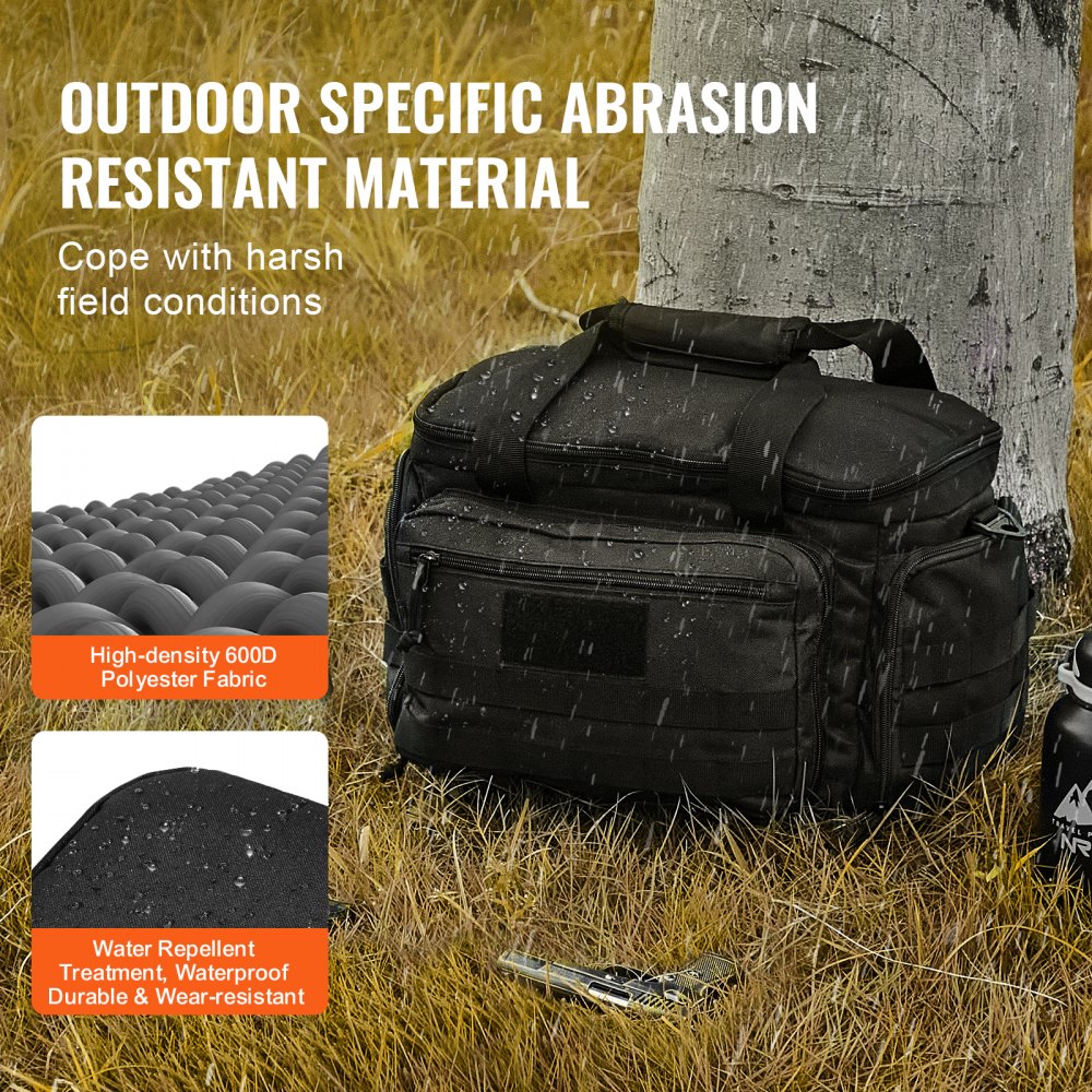 TL-1733 - Durable Tactical Range Bag for 4 Handguns & 6 Magazines