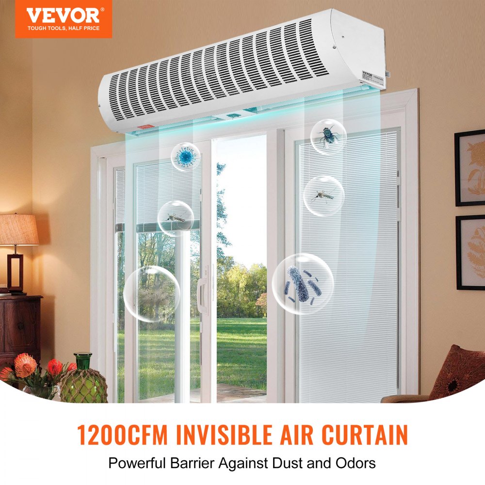 FM150-900-U - 36" Air Curtain with 1200 CFM Airflow for Clean Environments