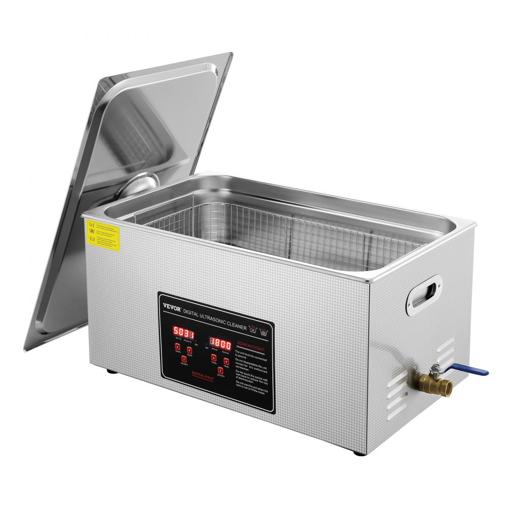 010763979063 - 22L Stainless Steel Ultrasonic Cleaner for Jewelry and Parts