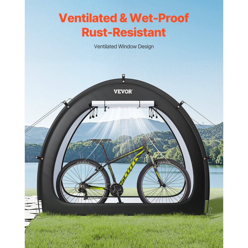 BYSKU6 - Waterproof Bike Shed for 1-2 Bikes, Easy Setup & Ventilation